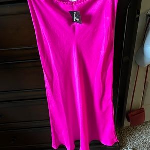 Hot Pink Midi Skirt